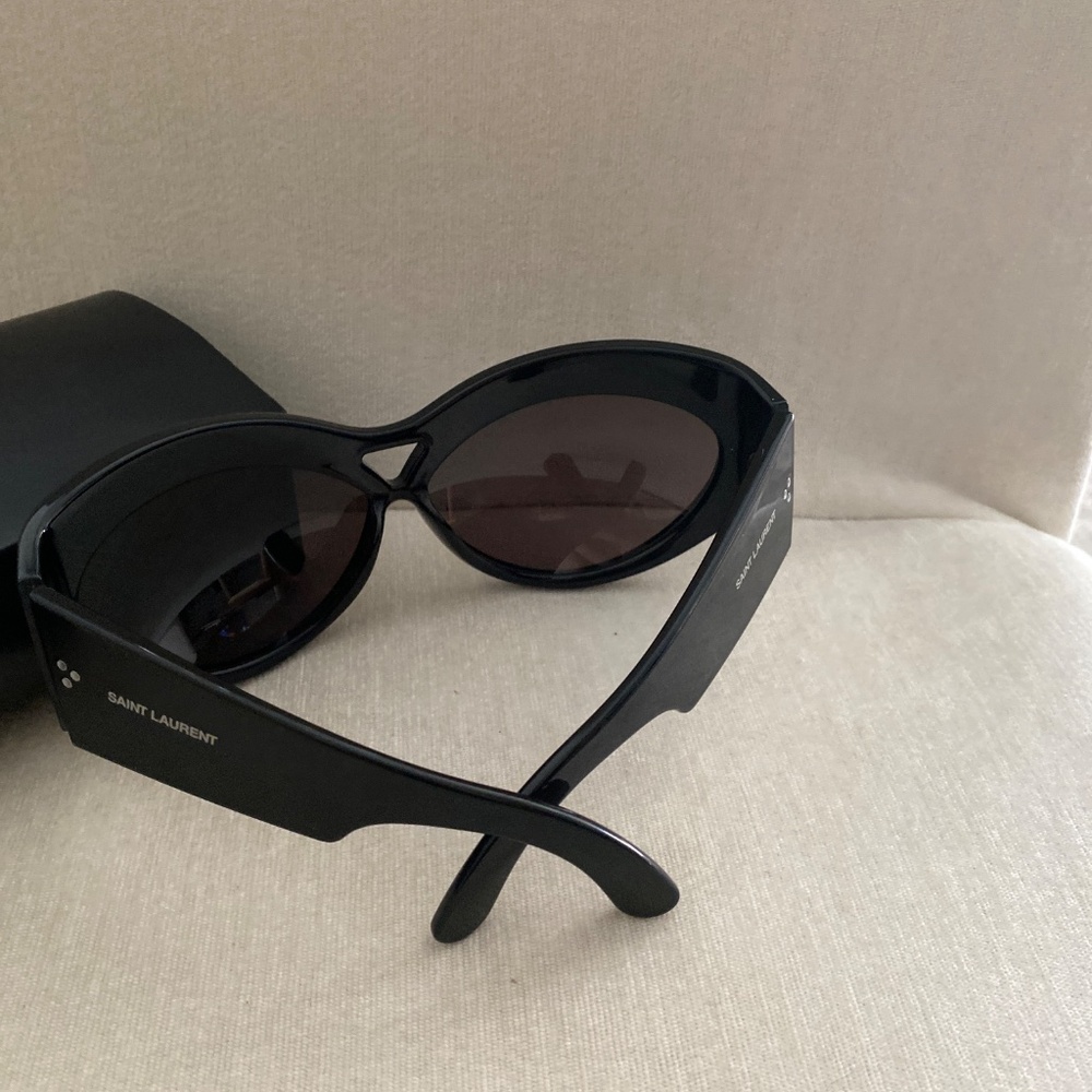 NWOT Saint Laurent 67mm Cat Eye black Sunglasses - Picture 2 of 11